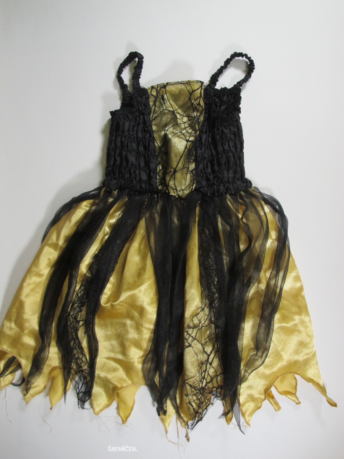 Šaty na karneval pro holky zlato černé secondhand