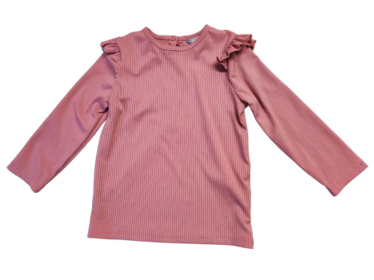 Růžové triko s dlouhým rukávem secondhand Primark
