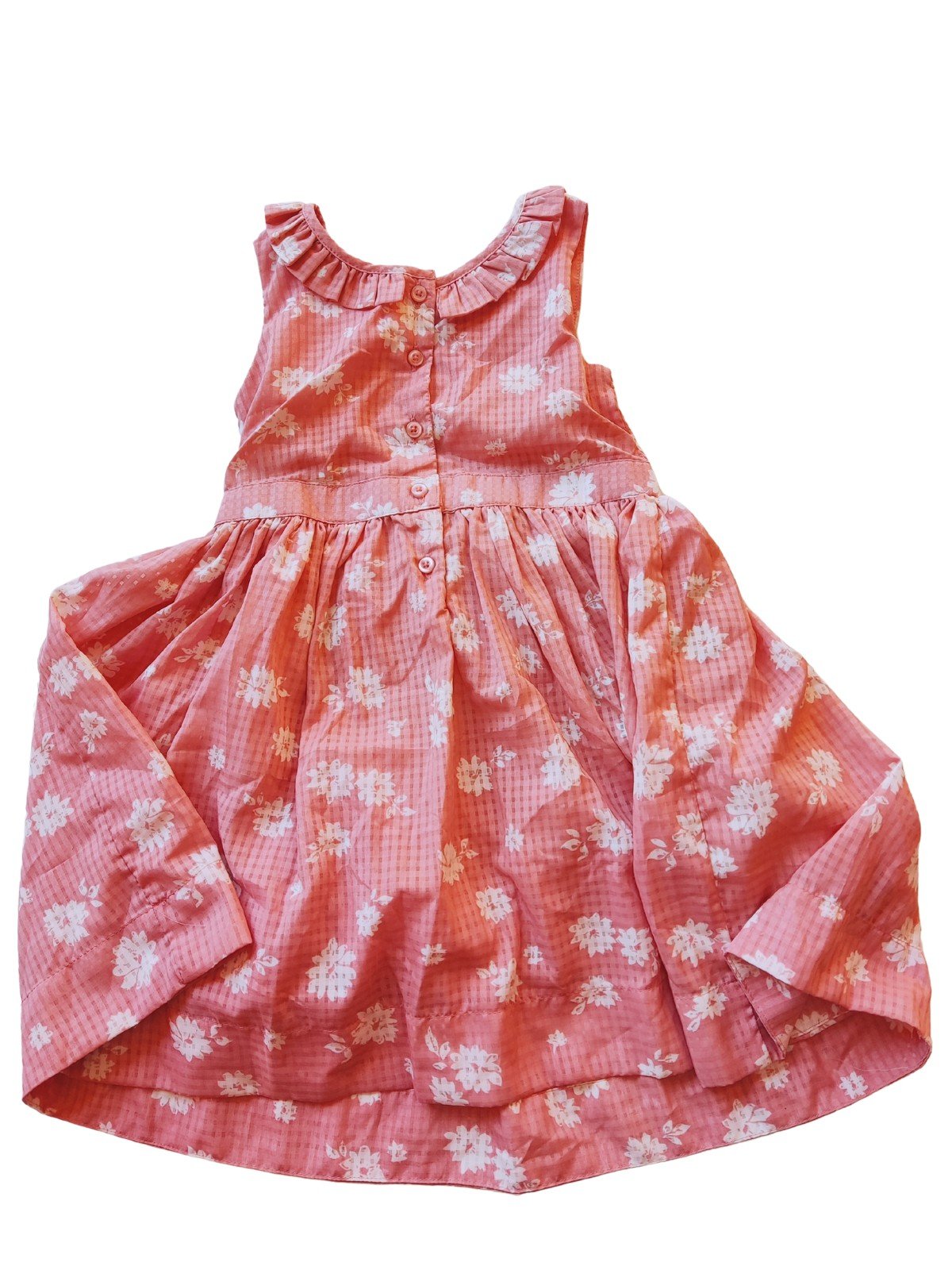 Růžové šaty s bílými květy secondhand Matalan