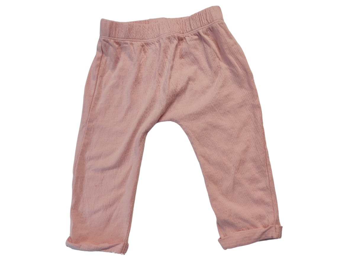 Růžové kalhoty s gumou pro holky secondhand F&F