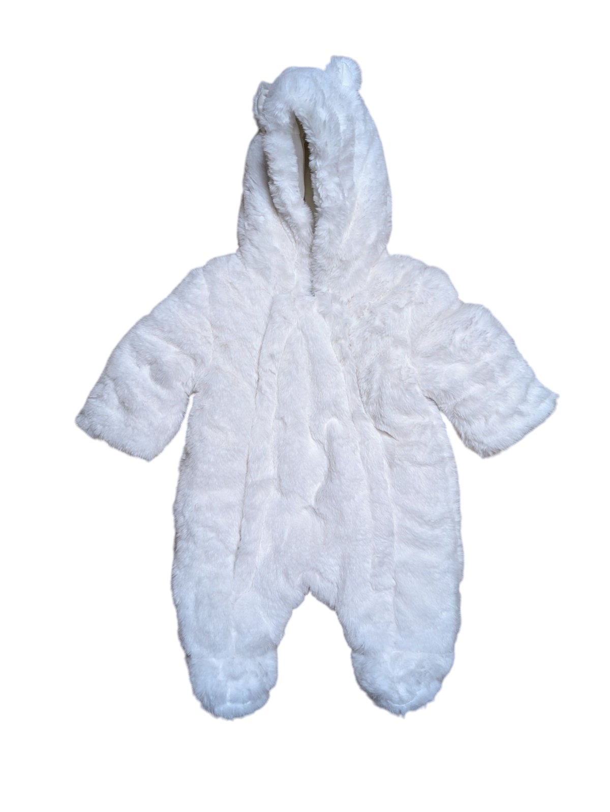 Bílá zimní kombinéza chlupatá pro holky secondhand George