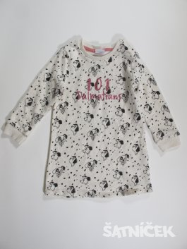 Slabší mikinové šaty   s pejsky secondhand