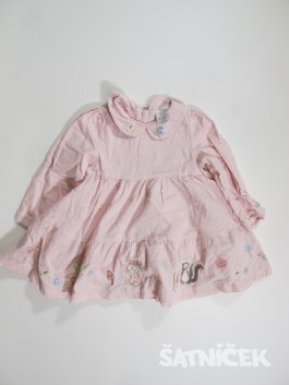 Manžestrové šaty pro holky růžové
