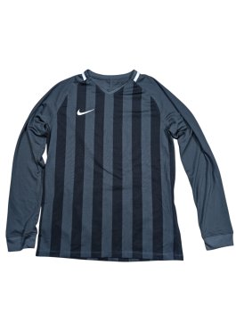 Sportovní triko s dlouhým rukávem šedé pruhované pro kluky secondhand