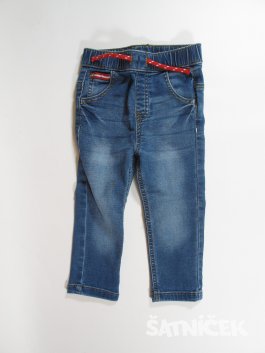 Modré džínové kalhoty pro holky secondhand