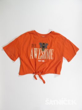 Oranžové triko pro holky , krátké secondhand