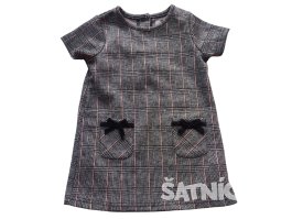 Kostkované šaty s krátkým rukávem secondhand Primark