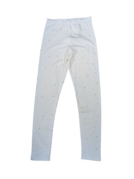 Bílé kalhoty pro holky s černými tečkami outlet H&M
