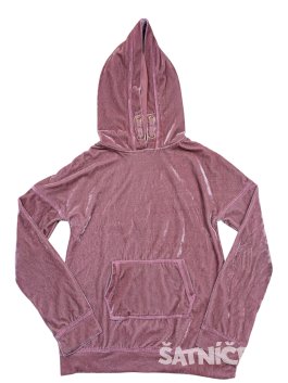 Růžová semišová mikina pro holky miss evie