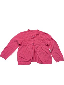 Růžový svetr na knoflíky pro holky secondhand George